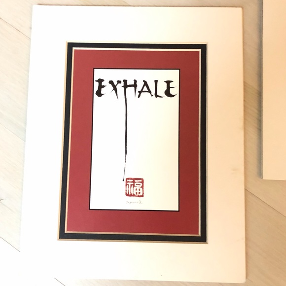 Exhale & Breathe Prints With Double Mats 8x10 - Picture 7 of 15